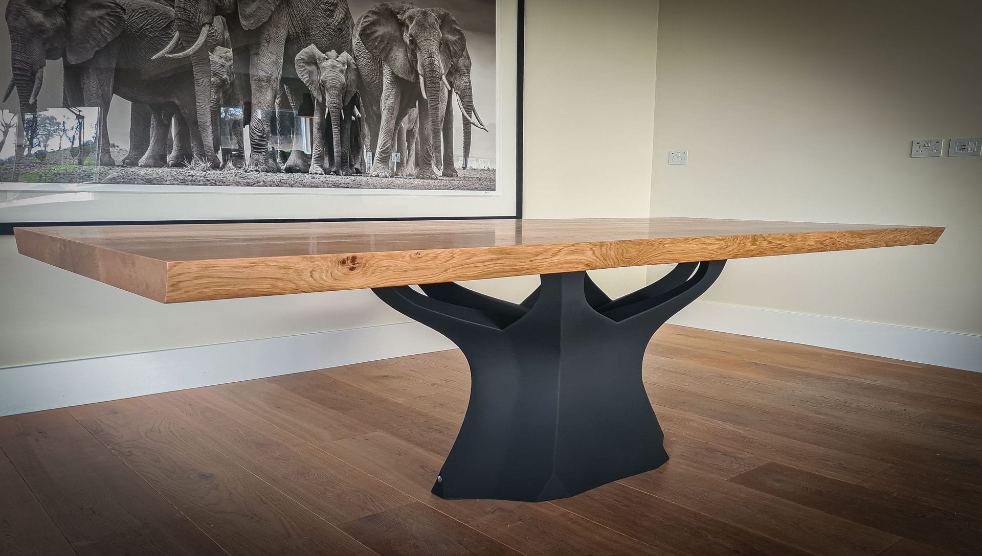 Baobab dining table with a 2800 x 1200mm Statement French Oak top, project 2225: 2800 x 1200mm