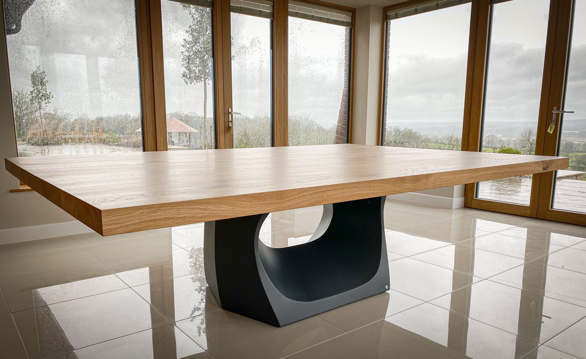 Muse dining table with a 2600 x 1800mm Statement French Oak top, project 1138: 2600 x 1800mm