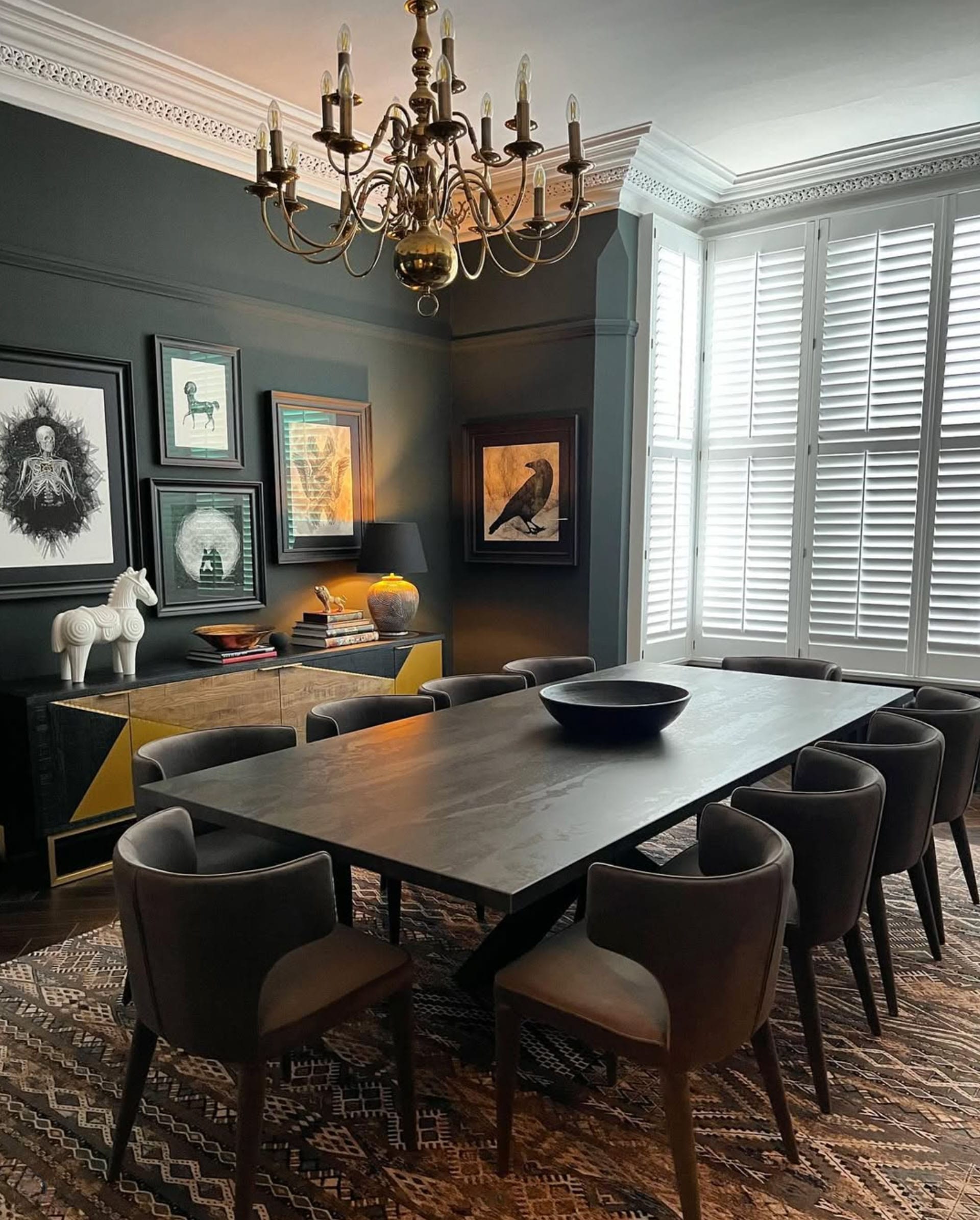 Solaris dining table with a 2600 x 1200mm Radium Dekton top, project 2229: Solaris base