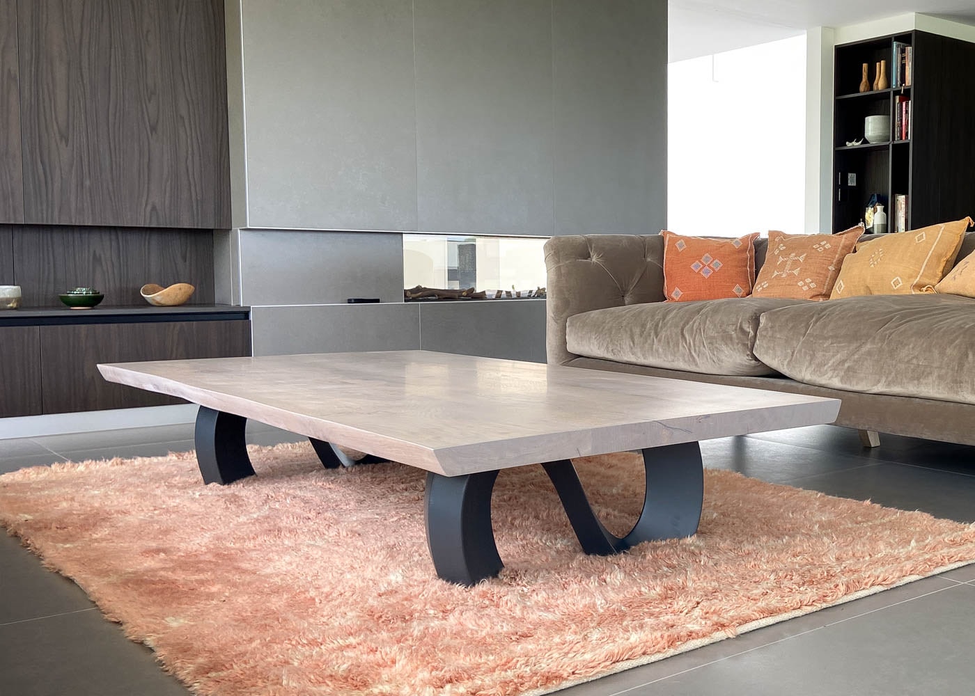 Africa coffee table with a 2000 x 1000mm Statement French Oak top