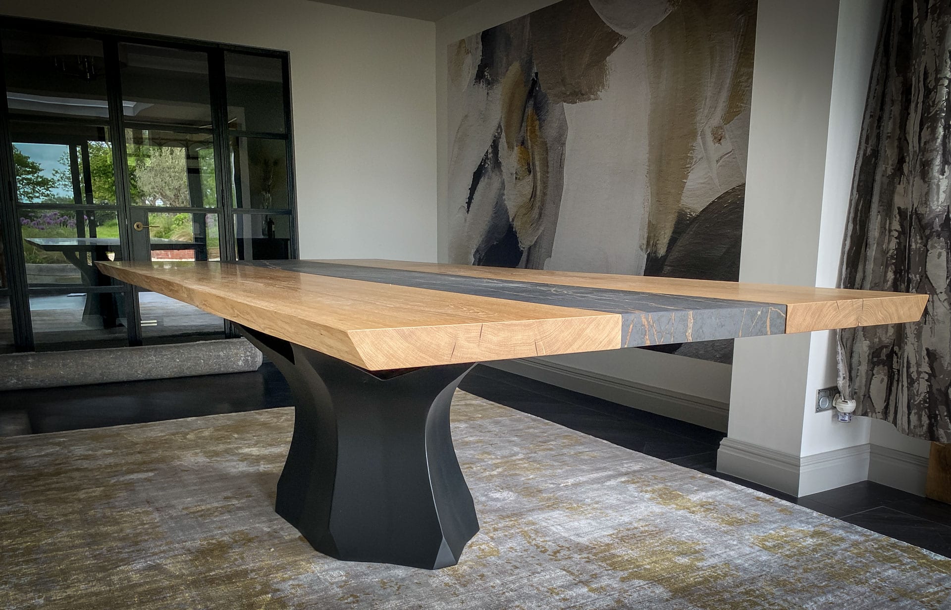 Baobab dining table with a 2800 x 1200mm Statement French Oak and Laurent Dekton top, project 2307: Baobab base