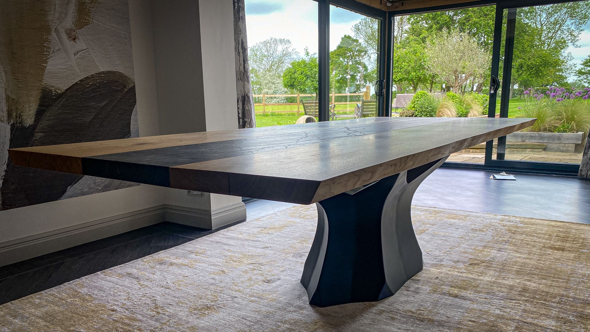Baobab dining table with a 2800 x 1200mm Statement French Oak and Laurent Dekton top, project 2307: 2800 x 1200mm