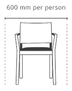 600mm-per-person-Dining-chair-drawing-abacus-tables