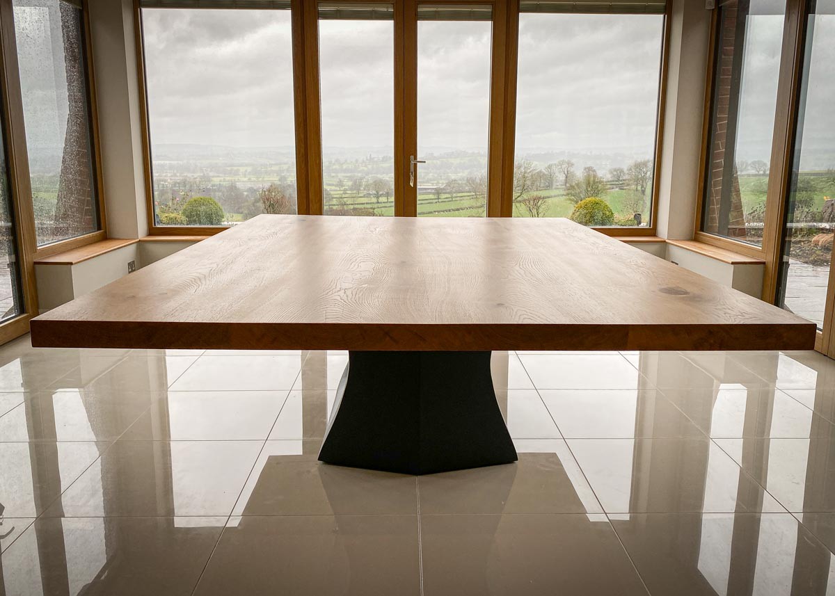 chunky extra large oak dining tables 14 Seater 1138 image 2