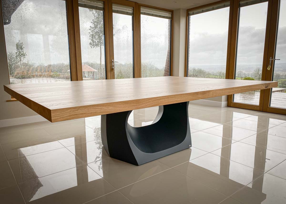 chunky extra large oak dining tables 14 Seater 1138 image 3