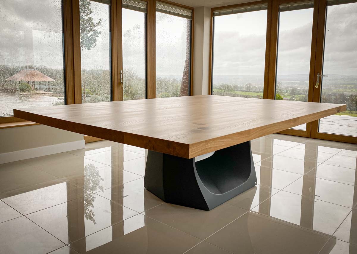 chunky extra large oak dining tables 14 Seater 1138 image 4