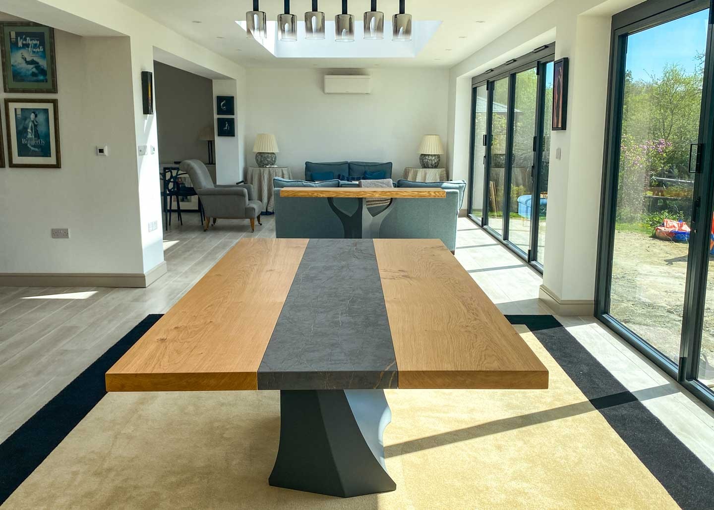 custom chunky oak and dekton dining table 8 Seater 2959 image 5
