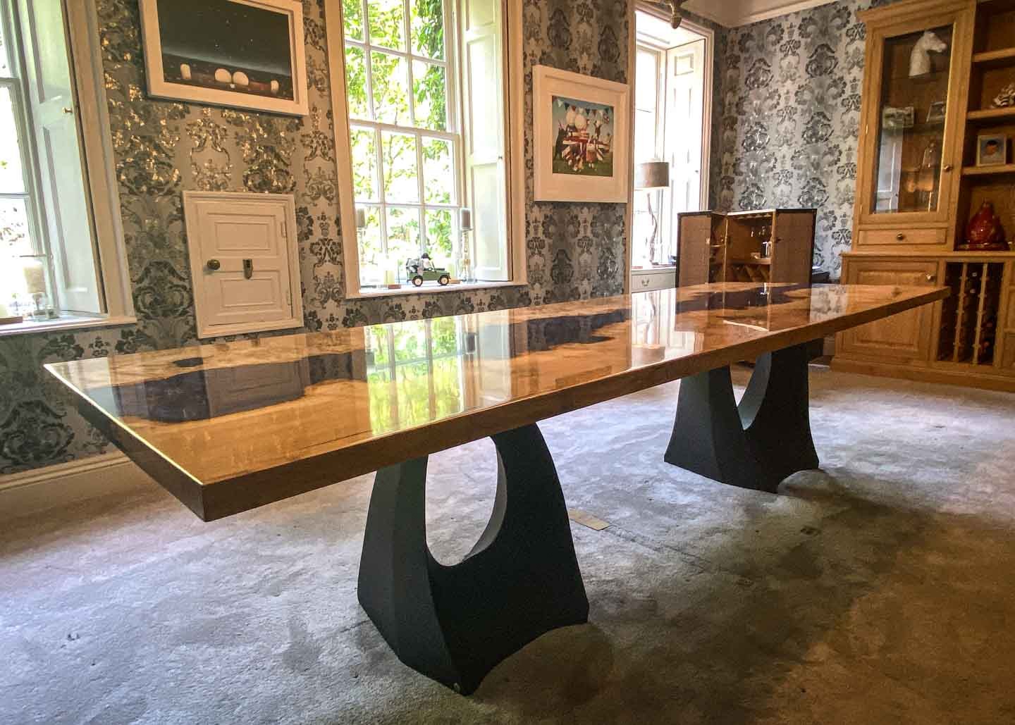 deep blue statement epoxy resin table 12 Seater 2911 image 3