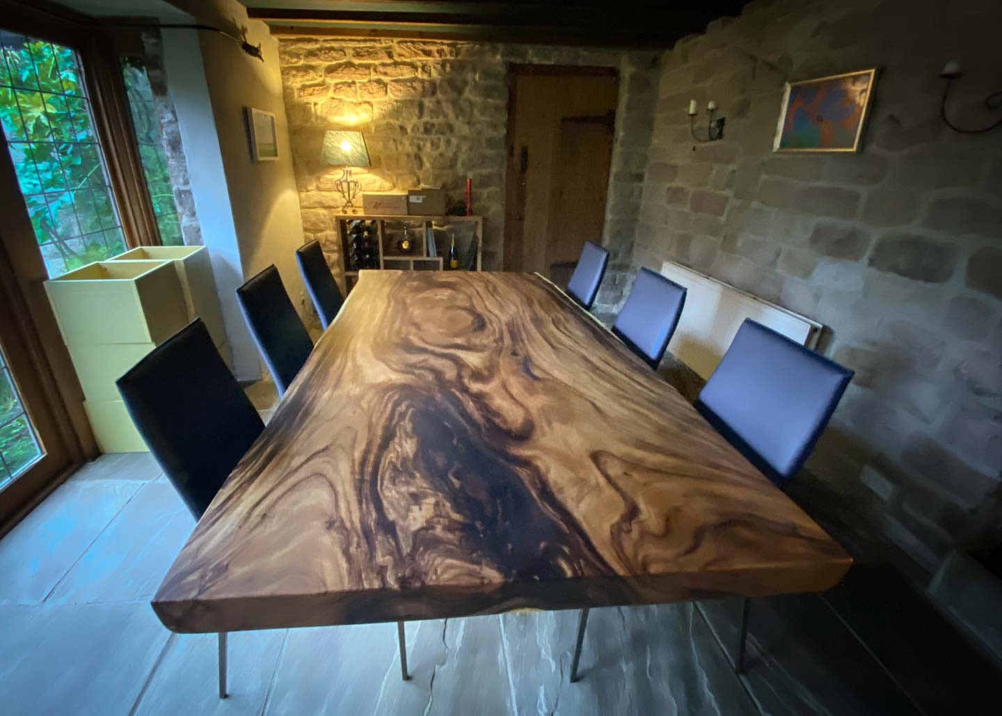 made to measure slab dining table with chunky live edge 8 Seater 3108 image 4