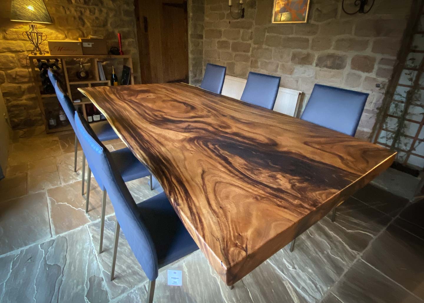 made to measure slab dining table with chunky live edge 8 Seater 3108 image 5