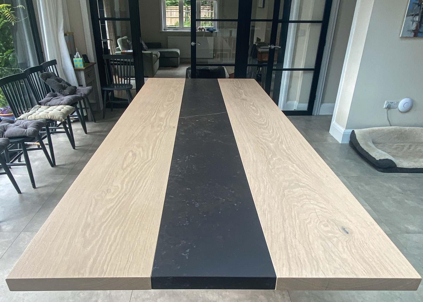 made to measure white oak and dekton dining table 12 Seater 2842 image 2