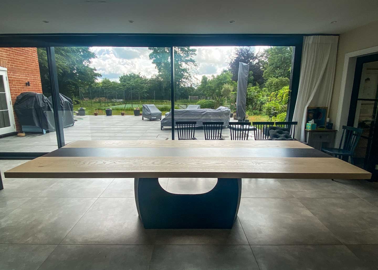made to measure white oak and dekton dining table 12 Seater 2842 image 3