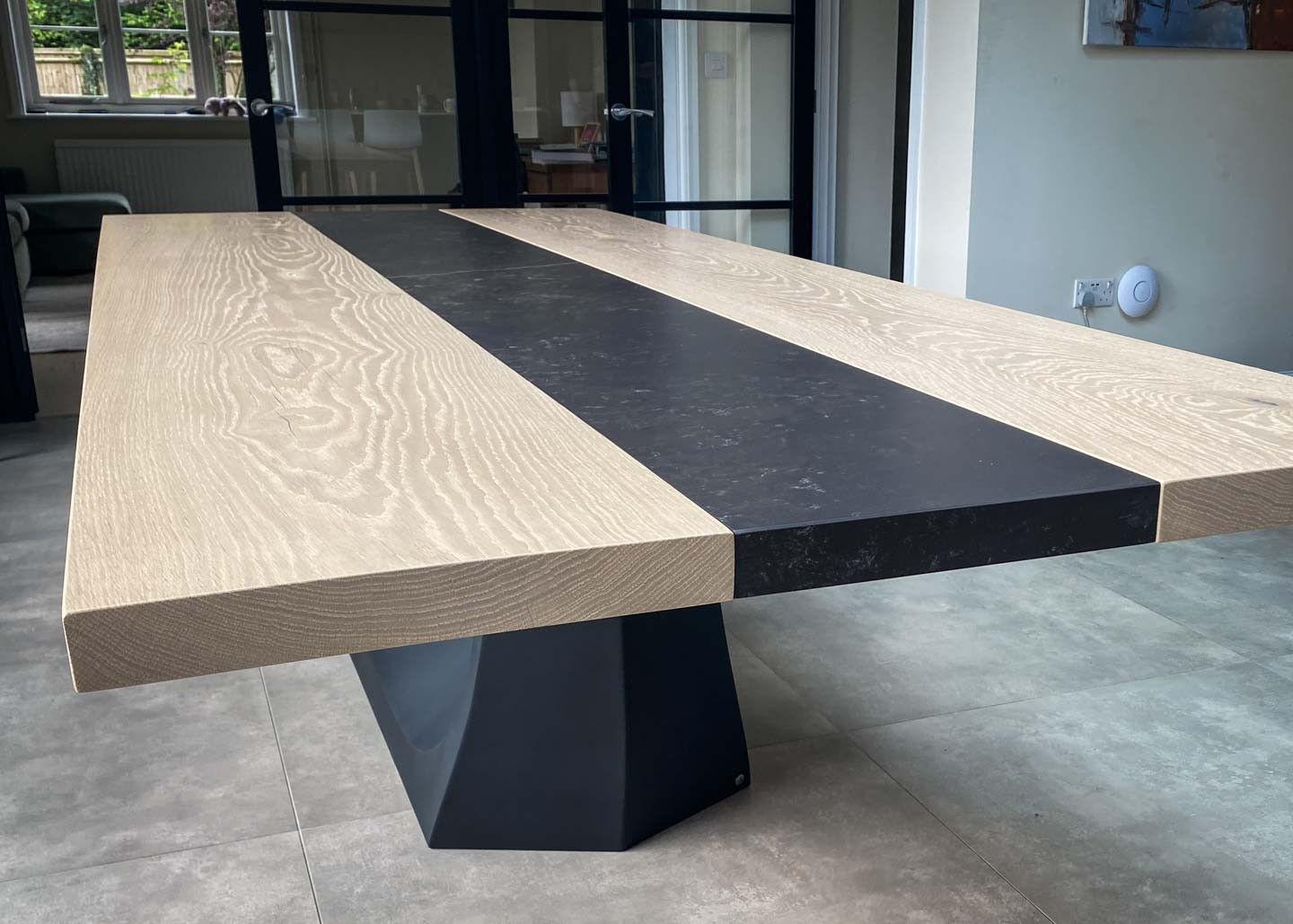 made to measure white oak and dekton dining table 12 Seater 2842 image 4