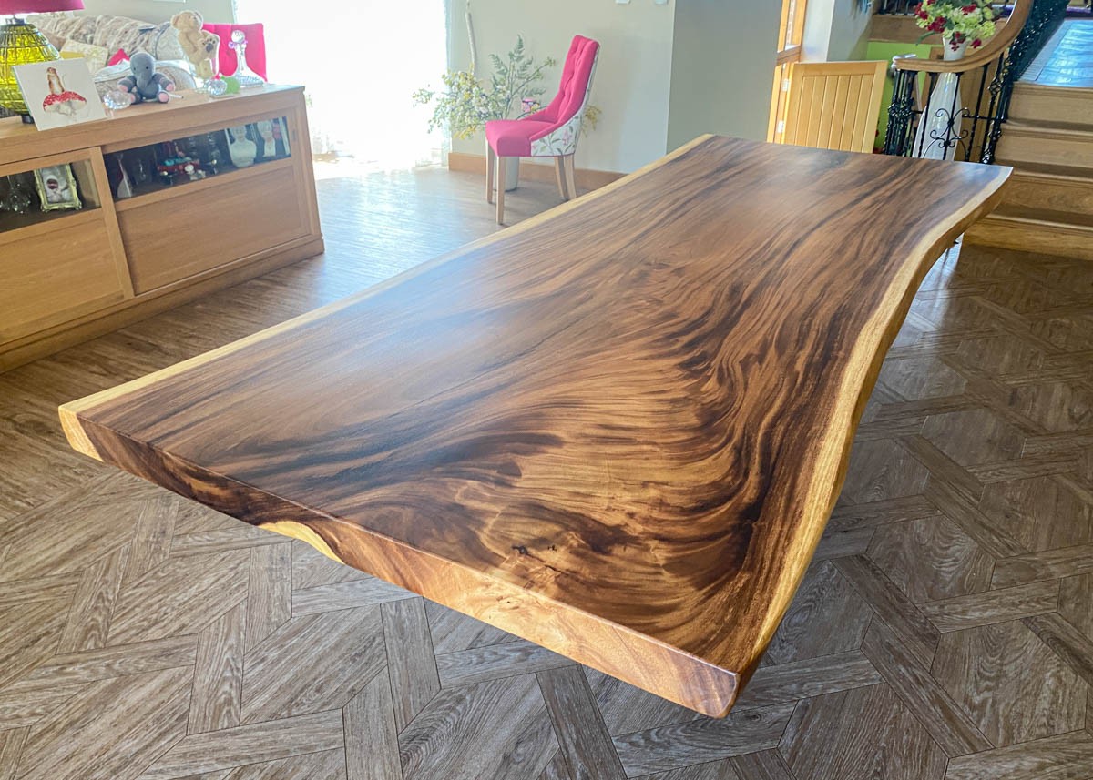 made to order chunky slab dining table for rustic open plan space 10 Seater 2659 image 4