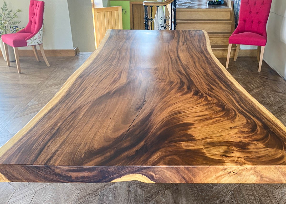 made to order chunky slab dining table for rustic open plan space 10 Seater 2659 image 6
