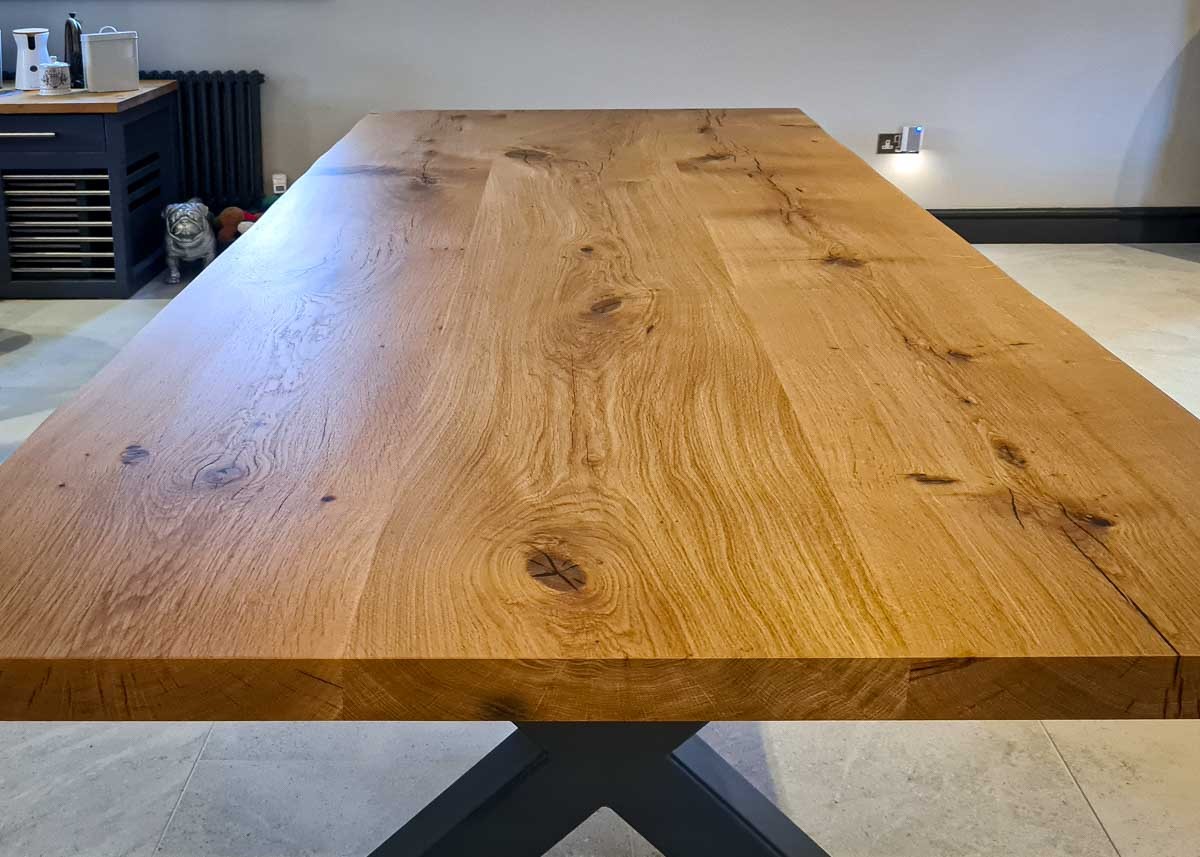 raw edge oak wood dining table vortex 10 seater 2132 image 2