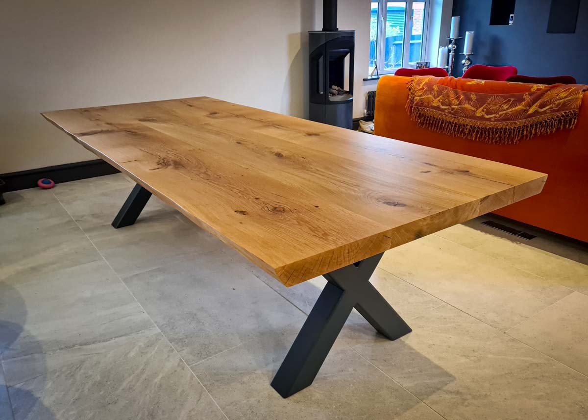 raw edge oak wood dining table vortex 10 seater 2132 image 3