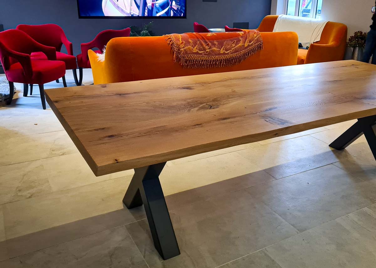 raw edge oak wood dining table vortex 10 seater 2132 image 5