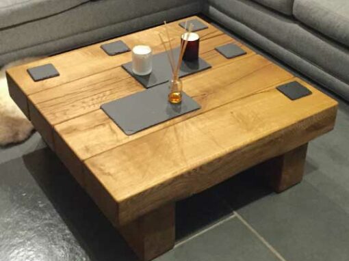 Square Oak Coffee Tables Made In The Uk Abacus Tables