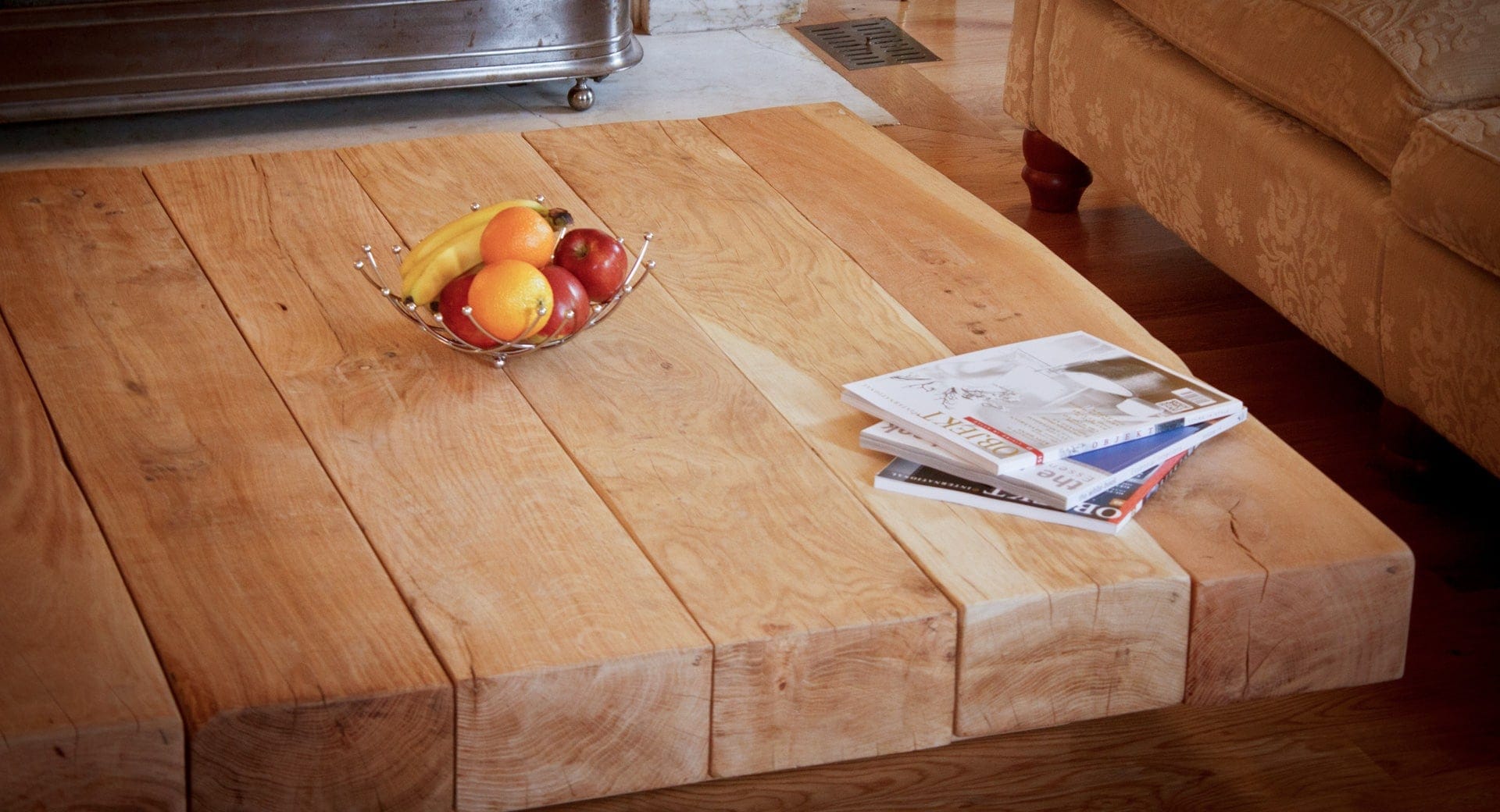 chunky oak beam coffee table