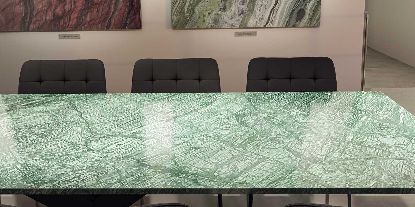 green marble dining table - abacus tables - jade forest - marble table slider 5