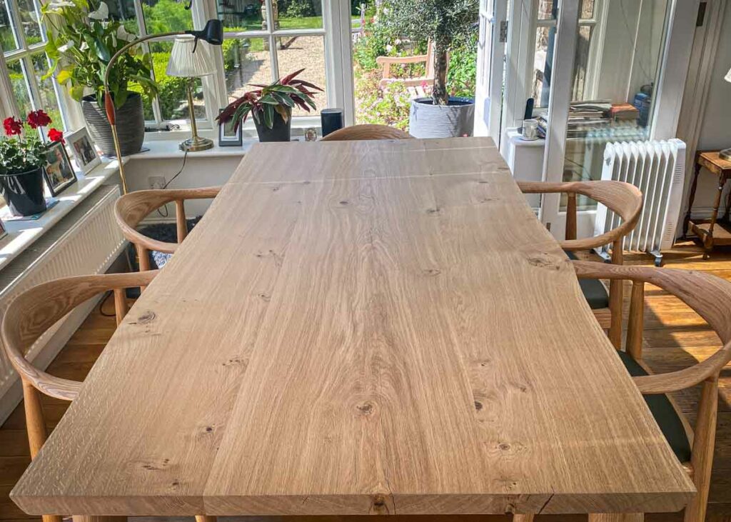 bespoke oak dining table project 2372 abacus tables 5