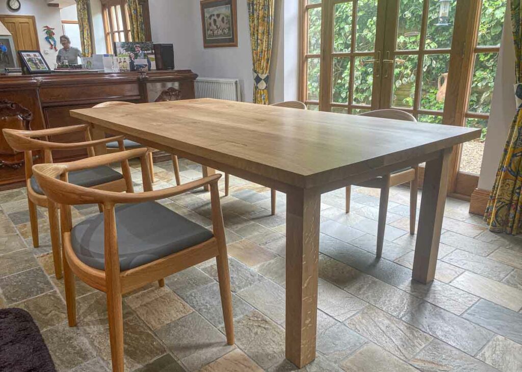 custom made oak dining table project 2371 abacus tables 3