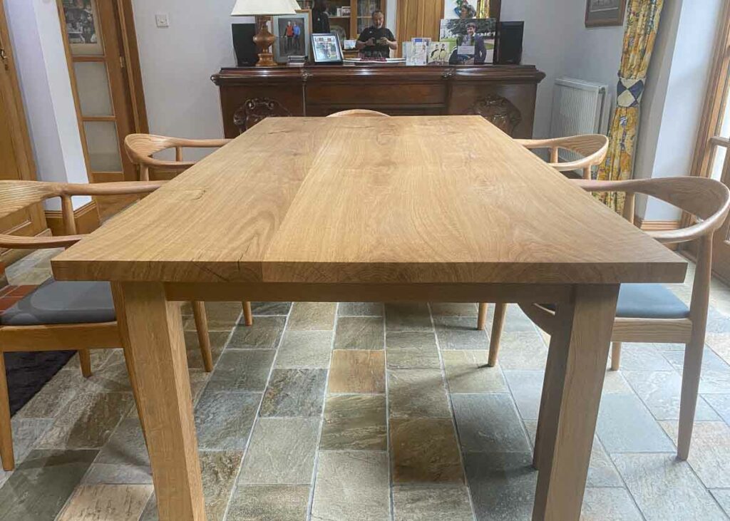 custom made oak dining table project 2371 abacus tables 5
