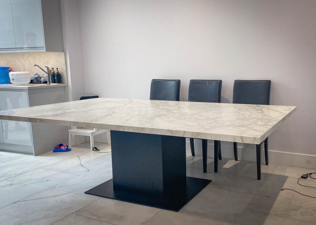 modern dekton dining table project 2423 abacus tables 2