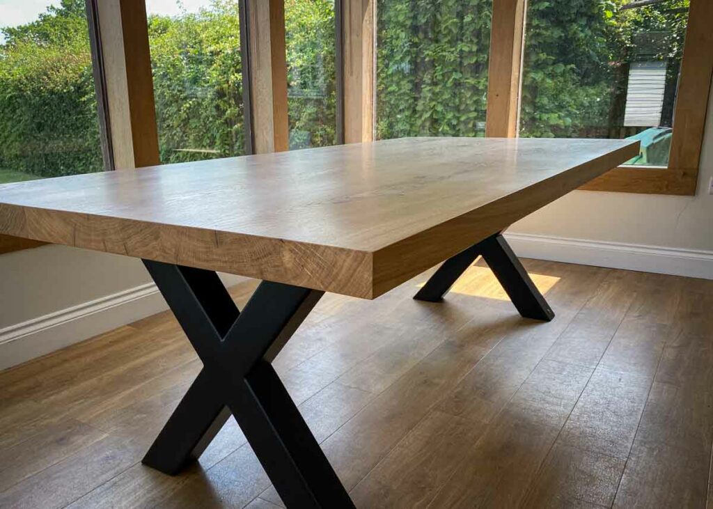 x leg bespoke dining table project 2399 abacus tables 6