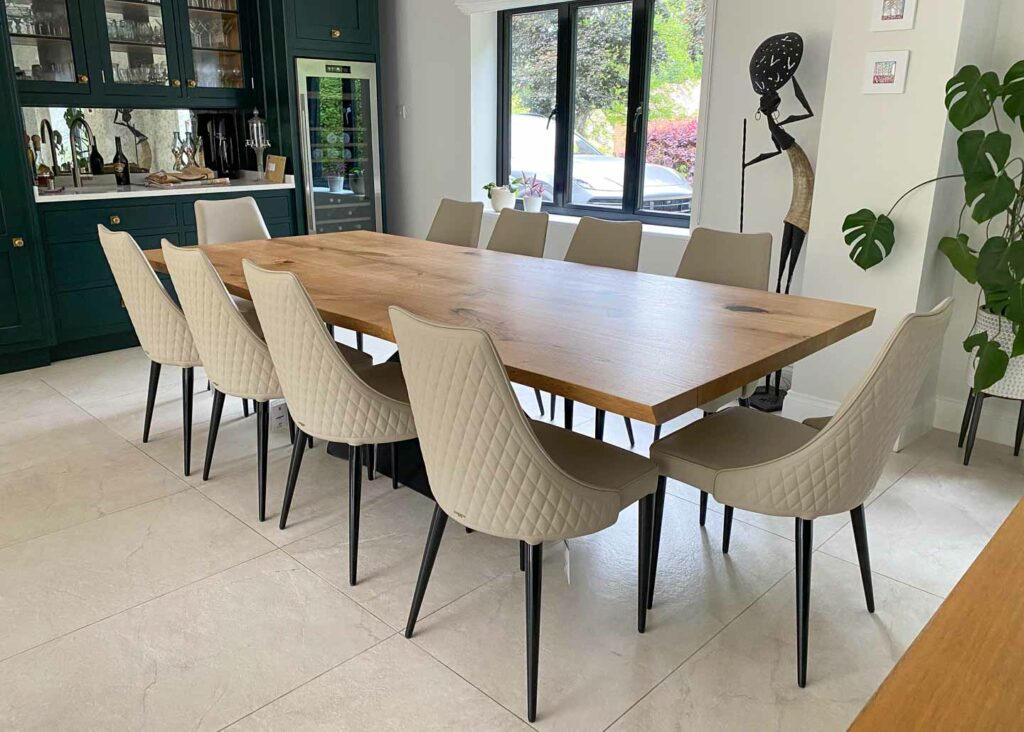 contemporary large oak dining table project 2367 abacus tables 2