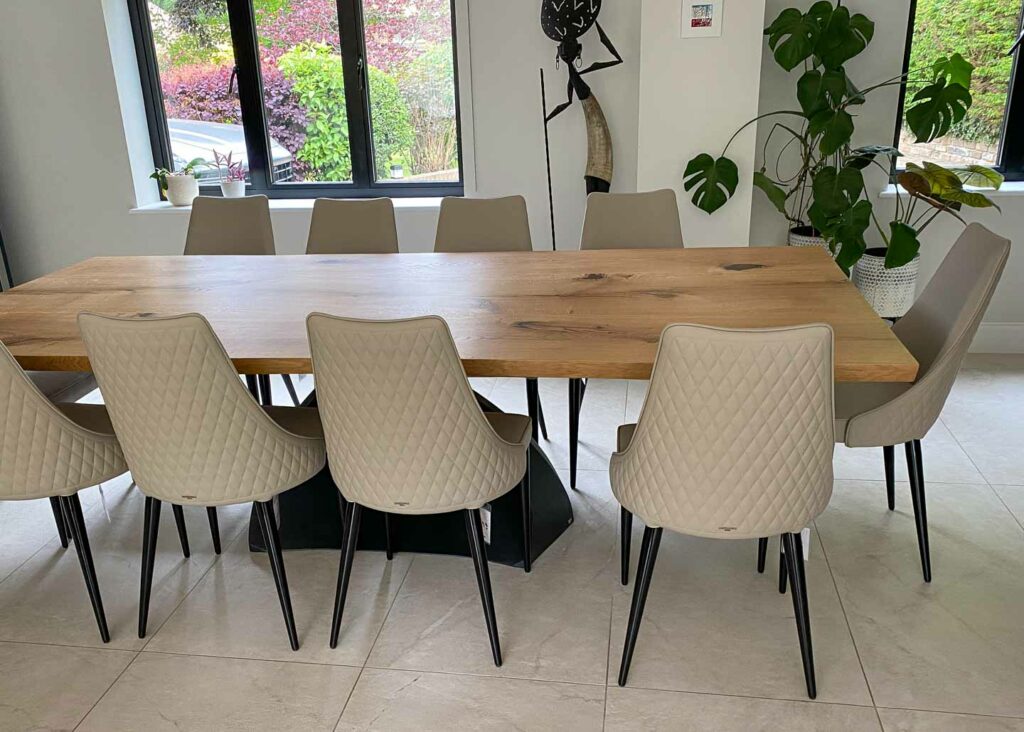 contemporary large oak dining table project 2367 abacus tables 5