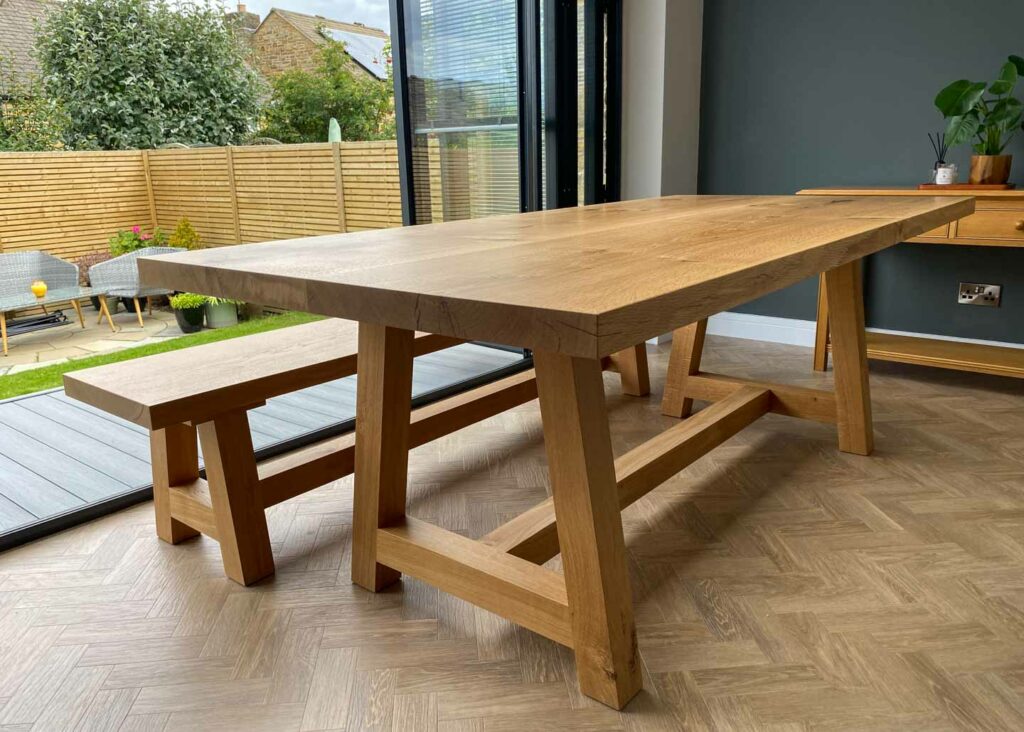 bespoke oak dining table project 2453 abacus tables 2