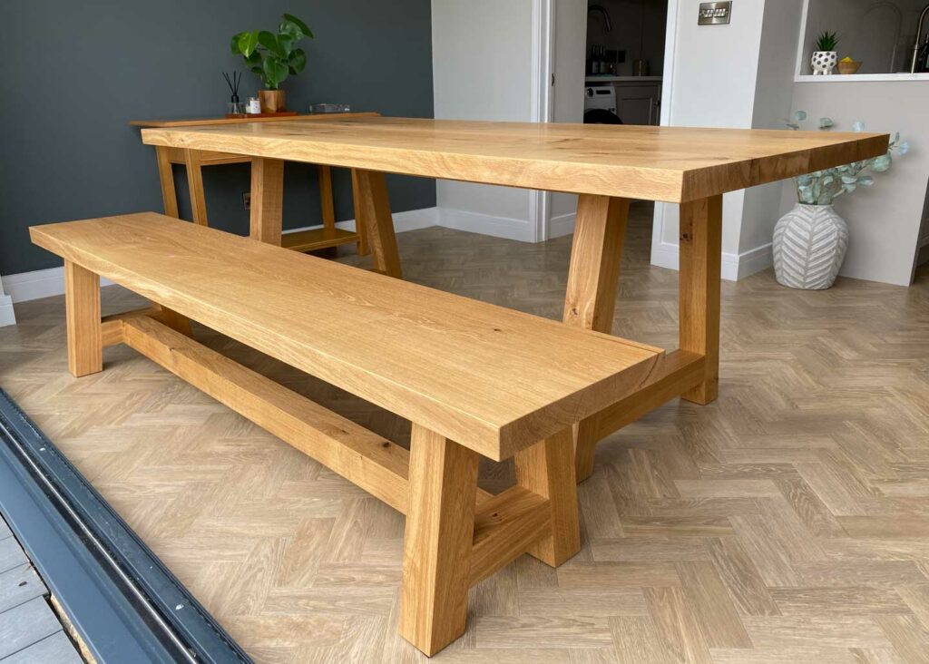 bespoke oak dining table project 2453 abacus tables 6